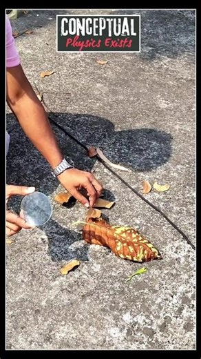 Light Experiment With Sun & Convex Lens #education #light #physics