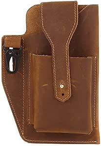 Leather Cell Phone Holster with Belt Clip, Flip Cell Phone Case for iPhone 14 13 Pro Max, Phone Belt Holder for S22 Plus, Universal Cell Phone Pouch for Smartphone