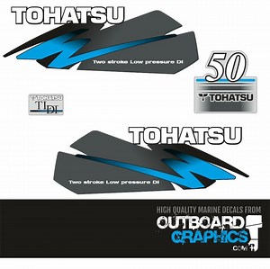 Buy Tohatsu 50hp TLDI Outboard Engine Decals/sticker Kit - Blue Online in India - Etsy