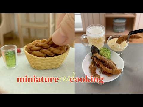 Miniature Fried Eggplant and Twisted Breadsticks