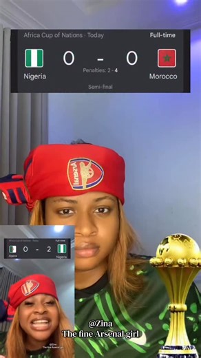 Hey Its Zina on Instagram: "Arsenal fans Abeg no vex #thefinearsenalgirl #explorepage✨ #football #nigeria #morocco"