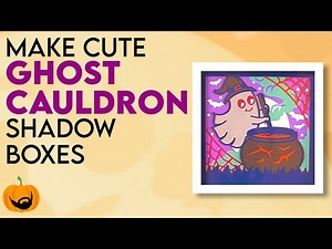 🎃 Ghost Cauldron Shadow Box 🎃 Witches, Bats, and Papercrafts 2024 🎃