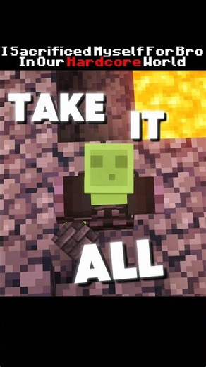 I Sacrificed myself for him🥀| #shorts #minecraft #jiffy #mcpe #bedrock #meme #dream #java