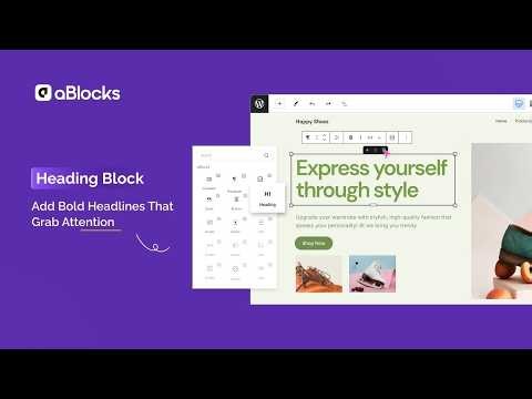 How to Use the aBlocks Heading Block in WordPress (Step-by-Step Guide)