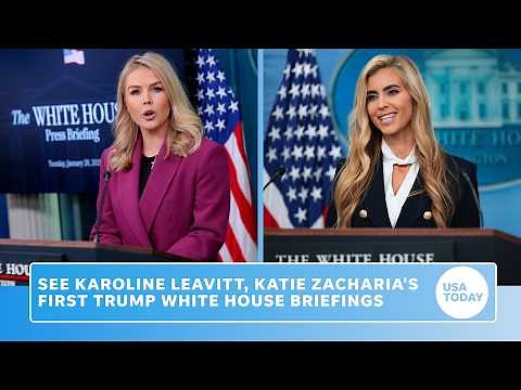 Katie Zacharia and Karoline Leavitt: Comparing Trump press secretaries first White House briefings