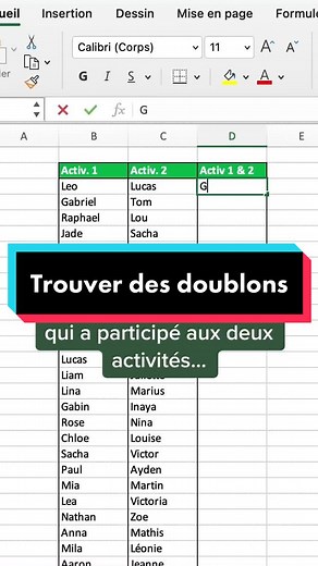 Trouver des doublons sur Excel facilement