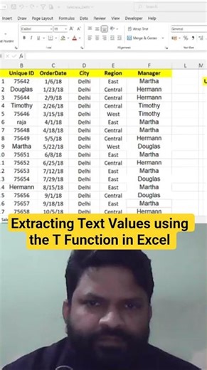 Unknown Excel Trick for pro! How to use the t formula in Excel? || T function in excel formulas