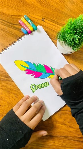 Very Easy Feathers Drawing for Kids🪶😱☺️#shorts #art