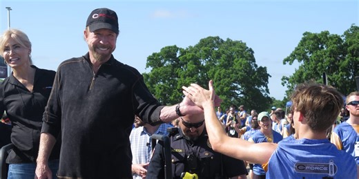 Chuck Norris Once Hosted a 5K Where All the Runners Dressed Up As Chuck Norris