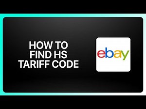How To Find Hs Tariff Code On Ebay Tutorial