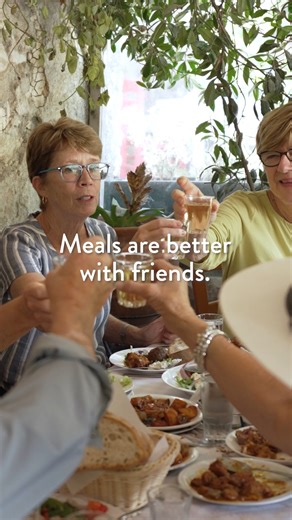 The best conversations happen over great food… and even better company. 🥂 Send this to the friend you’d love to share your next meal with. #WorldFriendshipDay #Azamara #MoreToSea | Azamara