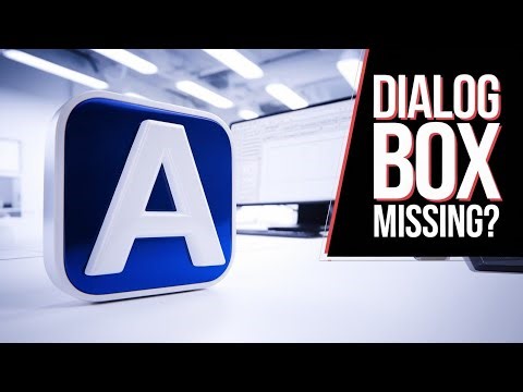 autocad dialog box not showing | how to get dialog box in autocad | file tab not showing in autocad