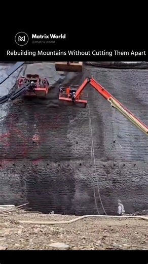 Matrix World | Engineers aren’t destroying these mountains — they’re reinforcing them from the inside out. 🏔️⚙️ This technique, known as artificial rock... | Instagram