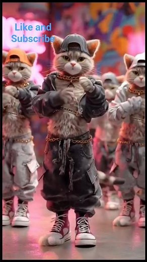 😺 Cool Cats Dance on Stage in Denim Jackets | Go To Down Song Performance 🐱🔥 #Shorts