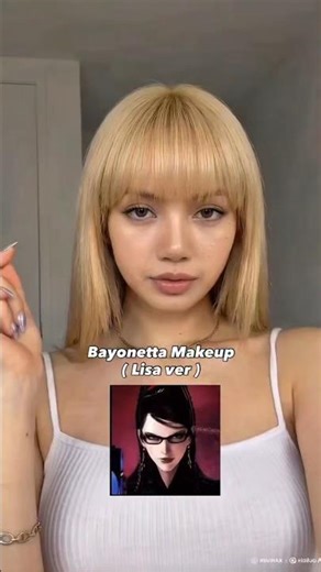Lisa as Bayonetta: The Ultimate Makeup Transformation! ✨ #Lisa #Bayonetta Makeup Look is FIRE! 🔥