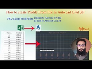 How to create Profile From File in Auto cad Civil 3D Urdu/Hindi