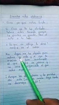 Alabanza para aprender a cantar [Dime porque estás triste]