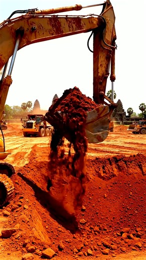 Angkor Wat Under Construction: Heavy Machinery at the Ancient Temple Site 🏗️