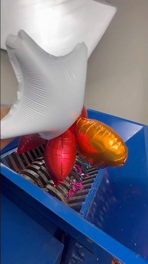 BALLOONS vs Industrial Shredder!