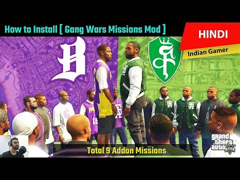 GTA - 5 How to Install Gang Wars Missions Mod | Addon Missions | Hindi | Easy Step by Step