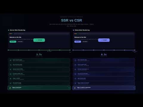 server-side rendering vs client side rendering. #softwareengineering