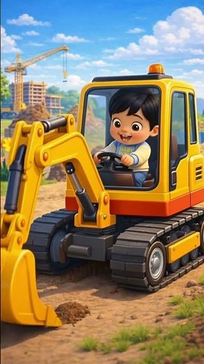 Little Excavator 🚜 Dig Dig Dig | Baby Samy Construction Vehicle Short