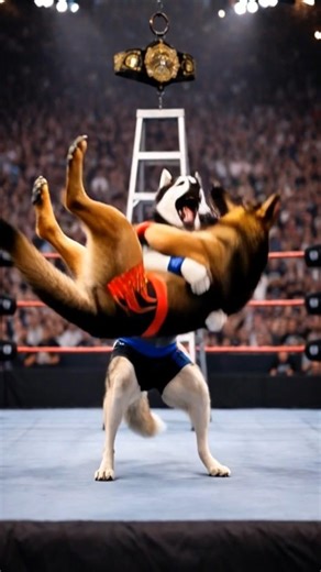 Husky vs German Shepherd Ladder Match