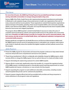 Fact Sheet: The 340B Drug Pricing Program | AHA