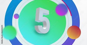 Number 5 countdown for video top 10 count