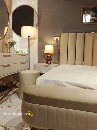 Babarfurniture 💫 ✨ Brand New Elegant Bedroom Furniture Designs ❣️ Make to Order | Premium Quality | Fine Finishing 🛏️ Luxury Look • Strong Wood • Long Life #BedroomFurniture #BabarFurniture #LuxuryFurniture #NewDesign #HomeDecor