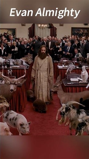 Title: Evan Almighty | Animals Crash the Meeting in Chaos