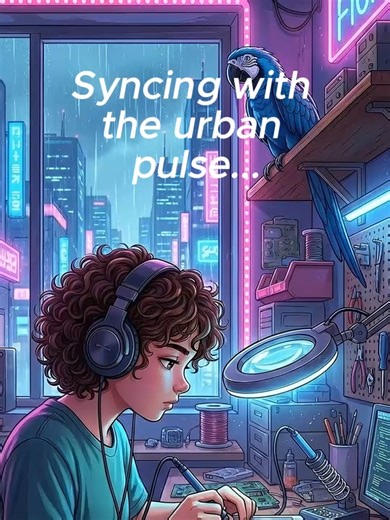 Watching the Binary Sunset over the digital horizon. 🌅 🟦 A moment of clarity before the grid wakes up. Perfect for your flow state. 💻 🦜 🎵 Track: Binary Sunset 🎧 Immersive audio: Use headphones. #binarysunset #lofi #cyberpunk #animeaesthetic #bluemacaw #studytok #focus #deepwork #productivity #coding #skyline #scifi