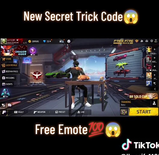 Free Emote 100% New Secret Trick Code