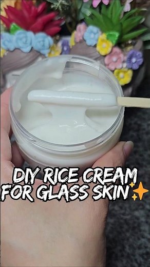 DIY Rice Cream for Glass Skin ✨ Natural Overnight Sleeping Mask