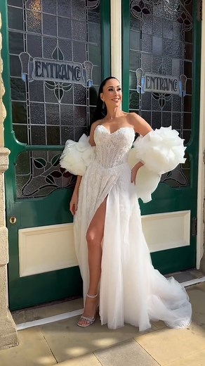 Style 1500 is a bridal beauty with a twist — we’ve layered it with a dreamy organza jacket from the #Demetrios2026 Collection for a look that says modern romance meets runway moment. For the bride who isn’t afraid to break the mold and make a statement… because tradition is lovely, but different is unforgettable. 💫 #Demetrios #DemetriosBride #Demetrios2026 #ModernBride #BridalStyle #StatementBridal #RunwayToAisle #BridalFashion #WeddingInspo #BridalLook #DareToBeDifferent #UniqueBride #StyledTo