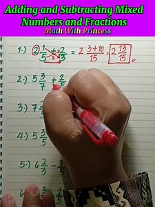 47K views · 508 reactions | Adding and Subtracting Mixed Numbers and Fractions #math #mathviral #mathlessons #mathematics #mathreview #mathvideo #mathisfun #mathwithprincess | Math with Princess | Facebook