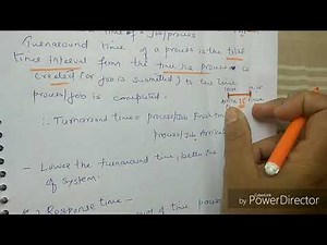 Performance criteria of a cpu scheduler-lecture30/os