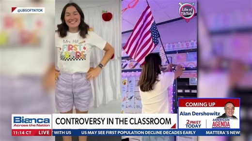 California elementary school teacher flips American flag, puts up 'Abolish ICE' sign in classroom