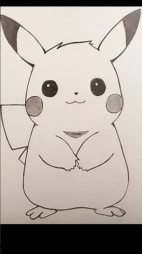 How to draw a cute Pikachu kawaii easy / Pikachu drawing #drawing #cartoon #pikachu #art #shorts