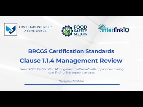 BRCGS Familiarization Training: Week 4 - Management Review