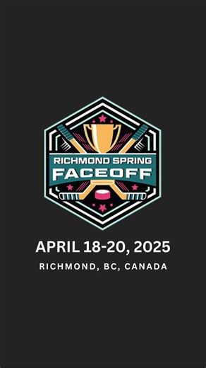 #Don’t miss out on the Richmond Spring Faceoff Tournament—known as one of the most exciting and well-run spring tournaments around! Only a few spots remain—sign up now for April 18-20, 2025, before it’s too late. Open spots: 2017 (2 spots), 2016 (1 spot), and U15 Female (1 spot). Check out the action and get all the details at RichmondSpringFaceoff.com. Photos by @sportsphotosbc. #RichmondSpringFaceoff #SpringTournament #Hockey #SpringHockey