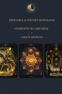 Celestial Black & Gold Tarot Card Deck: 78 Cards (digital Download) - Etsy