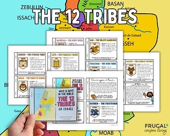 12 Tribes of Israel Bible Craft Story Book, 12 Tribes of Jacob Facts & Bible Map