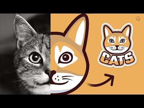 Inkscape | Inkscape Logo Design | Inkscape Tutorial 2021 | inkscape vector | Cat mascot logo