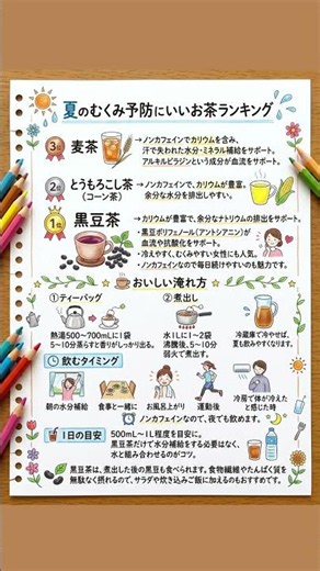 夏のむくみ予防にいいお茶ランキング