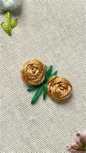 Mini Rose Embroidery 🌹 #embroidery #loopstitch #stitch #needlework #diysewing #handembroidery #sew
