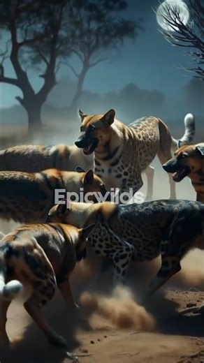 🐆 Leopard vs Wild Dogs Pack 🐕 | Epic Jungle Battle for Survival #LeopardVsDogs #Wildlife