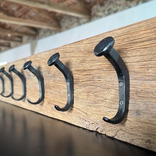 Hand Forged Railroad Spike Hook, Blacksmith Coat Hook, Metal Coat Rack for Rustic Home Wall Decor - Etsy