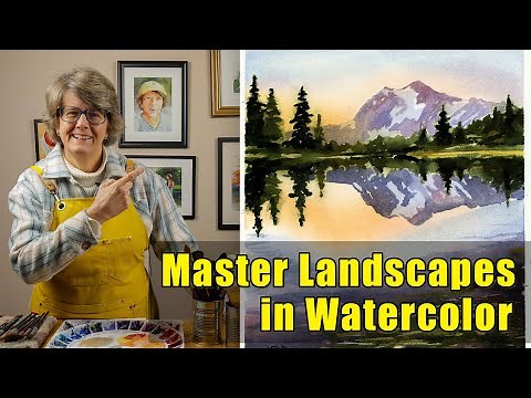 Master WATERCOLOR Mountain Landscapes in Just 30 Minutes!