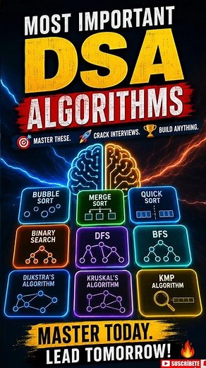 9 DSA Algorithms Every Programmer Must Master 💻🔥